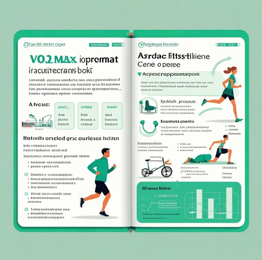 A person jogging outdoors wearing a smartwatch, with a calm sunrise and a simple training plan on a notebook.