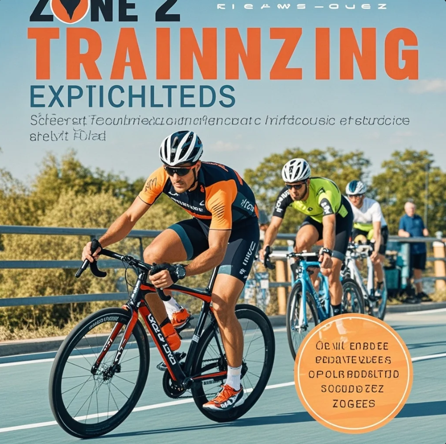 A runner jogging at an easy pace on a quiet road, checking a smartwatch heart-rate zone